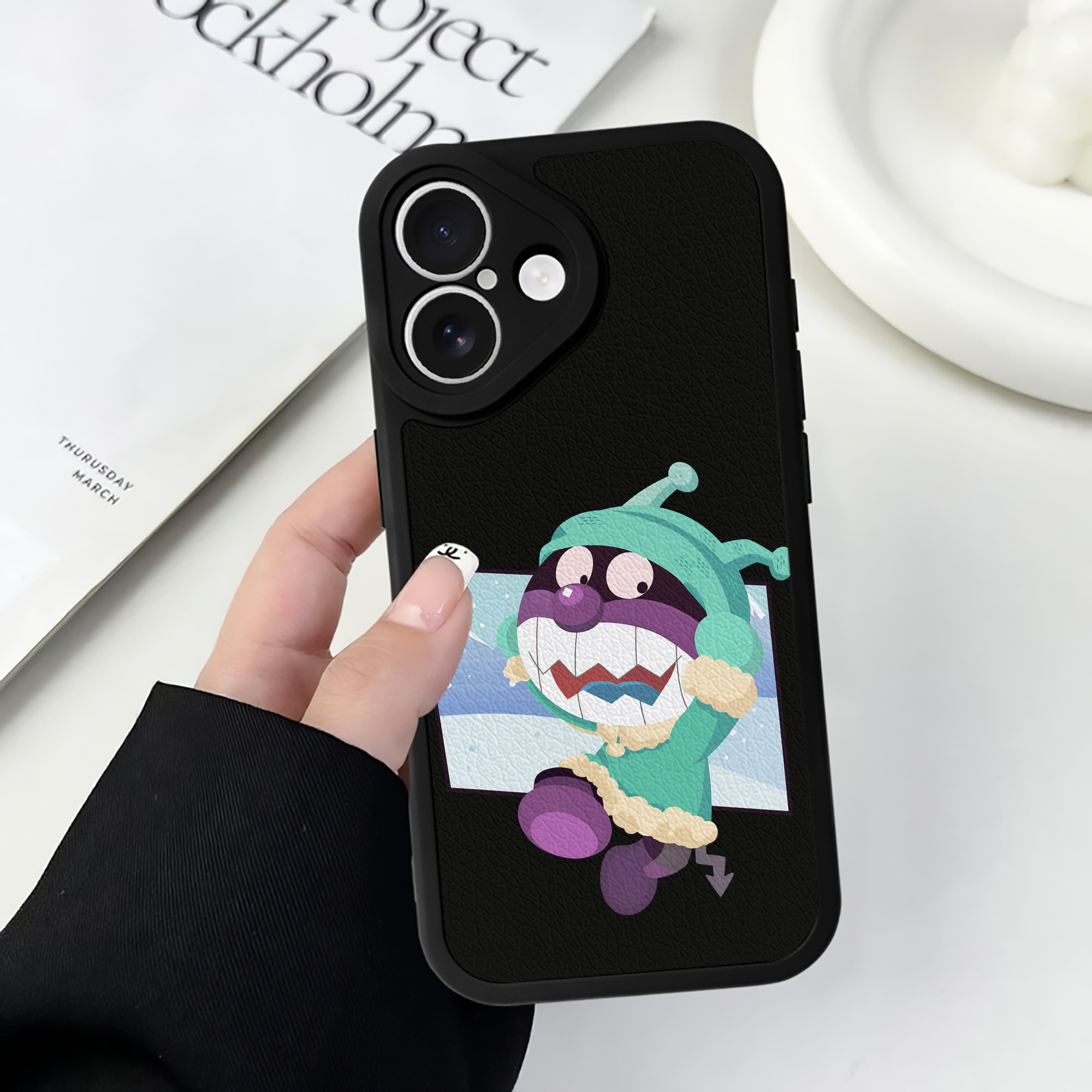 （画像用） アンパンマン Anpanman 【iPhone 16シリーズ対応】シリコンスマホケース（レザー調） 材質：シリコン